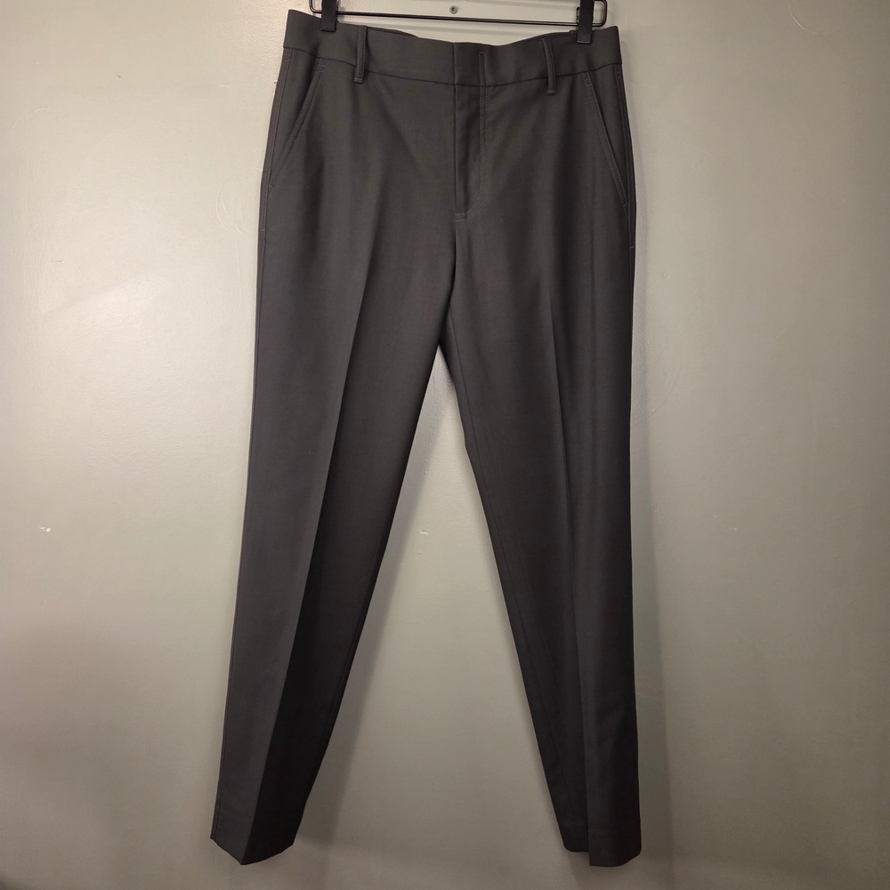 Vince. Women's Wool Trousers Dark Gray Size 8 Career Professional Chic